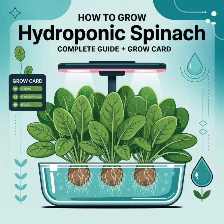 How to Grow Hydroponic Spinach: Complete Guide + Grow Card