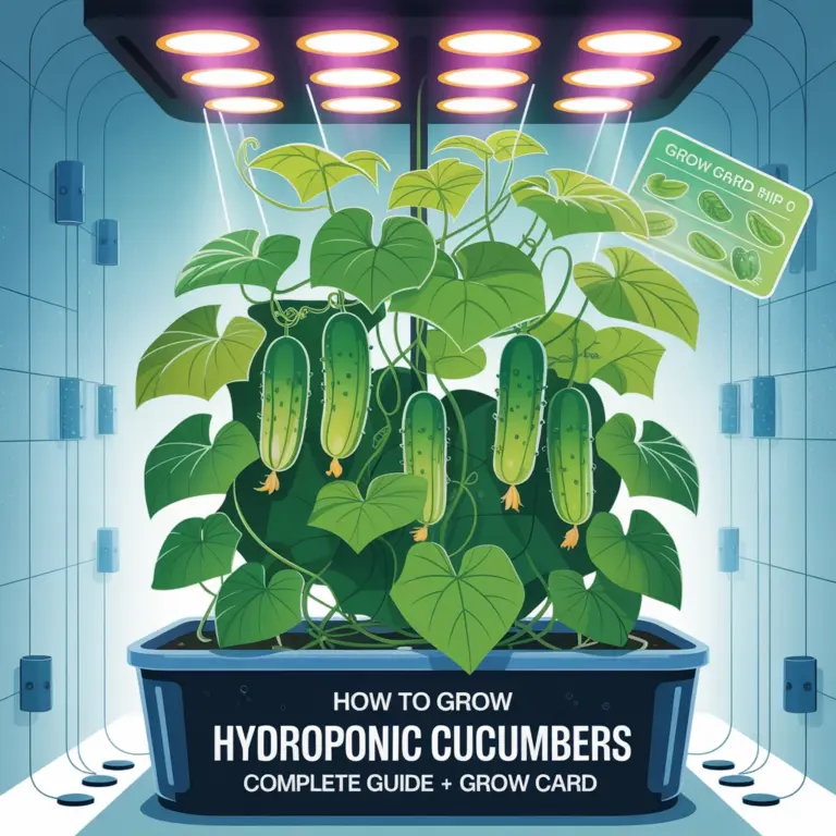 How to Grow Hydroponic Cucumbers: Complete Guide + Grow Card