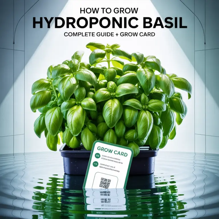 How to Grow Hydroponic Basil: Complete Guide + Grow Card