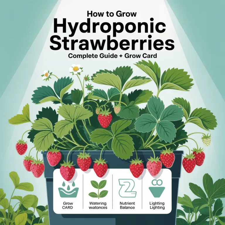 How to Grow Hydroponic Strawberries: Complete Guide + Grow Card